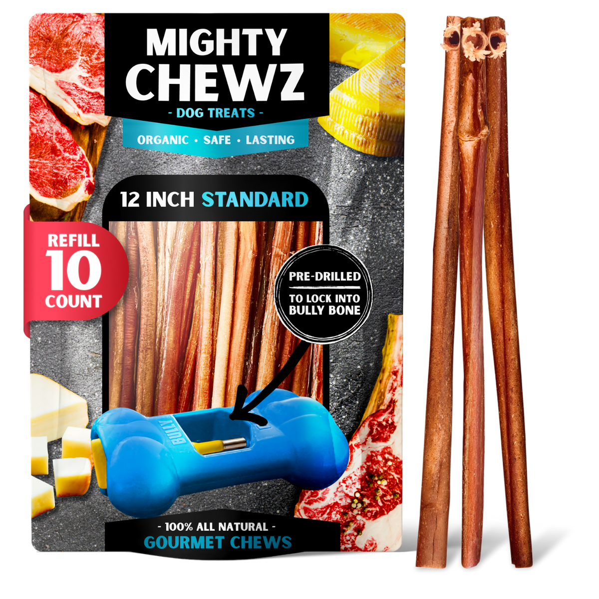 12" Standard Bully Sticks - Refill Pack