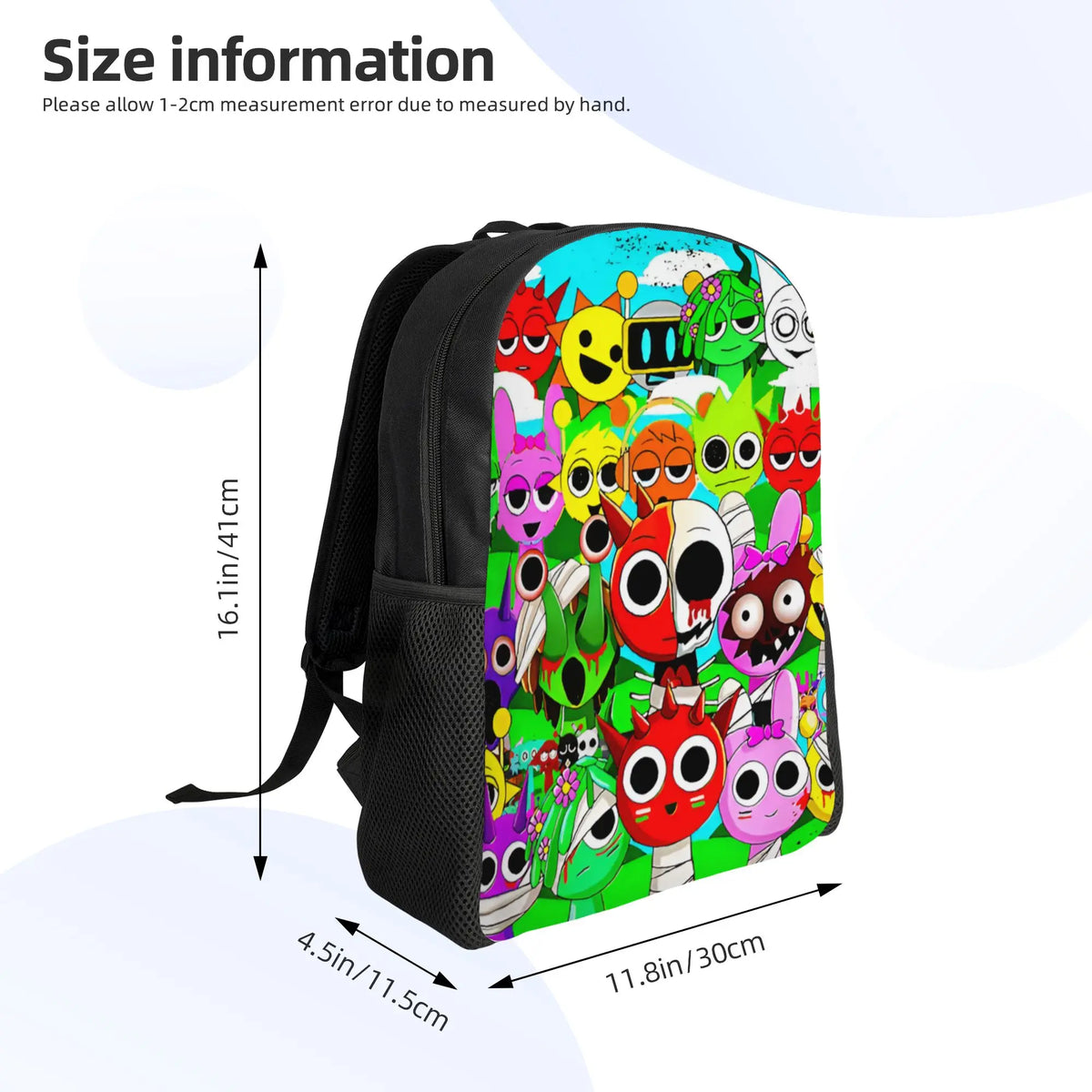 Custom S-Sprunkies Game Cute Cartoon Backpacks for Men Women College School Students Bookbag Fits 15 Inch Laptop Classic  Bags