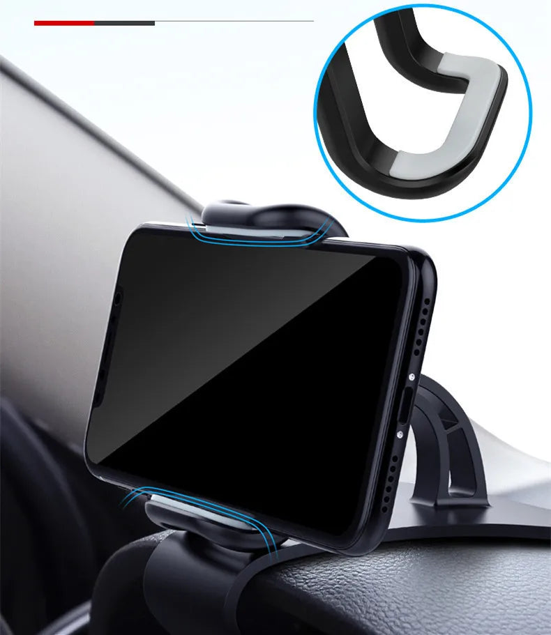 Car Phone Holder Stand Universal Dashboard Car Back-Clip Mount GPS Mobile Phone Support 360 Rotatable Car Bracket for Navigation