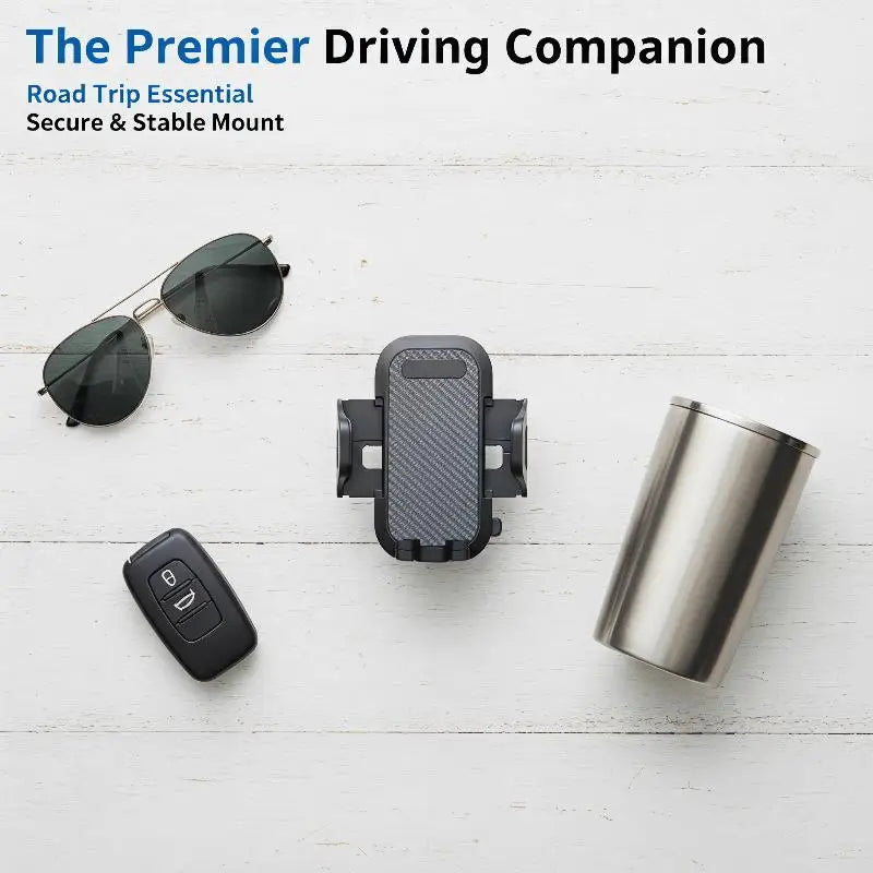 Universal Car Phone Mount with 360° Rotation for Easy Access to GPS and Calls