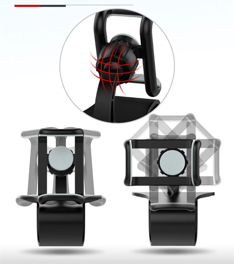 Car Phone Holder Stand Universal Dashboard Car Back-Clip Mount GPS Mobile Phone Support 360 Rotatable Car Bracket for Navigation