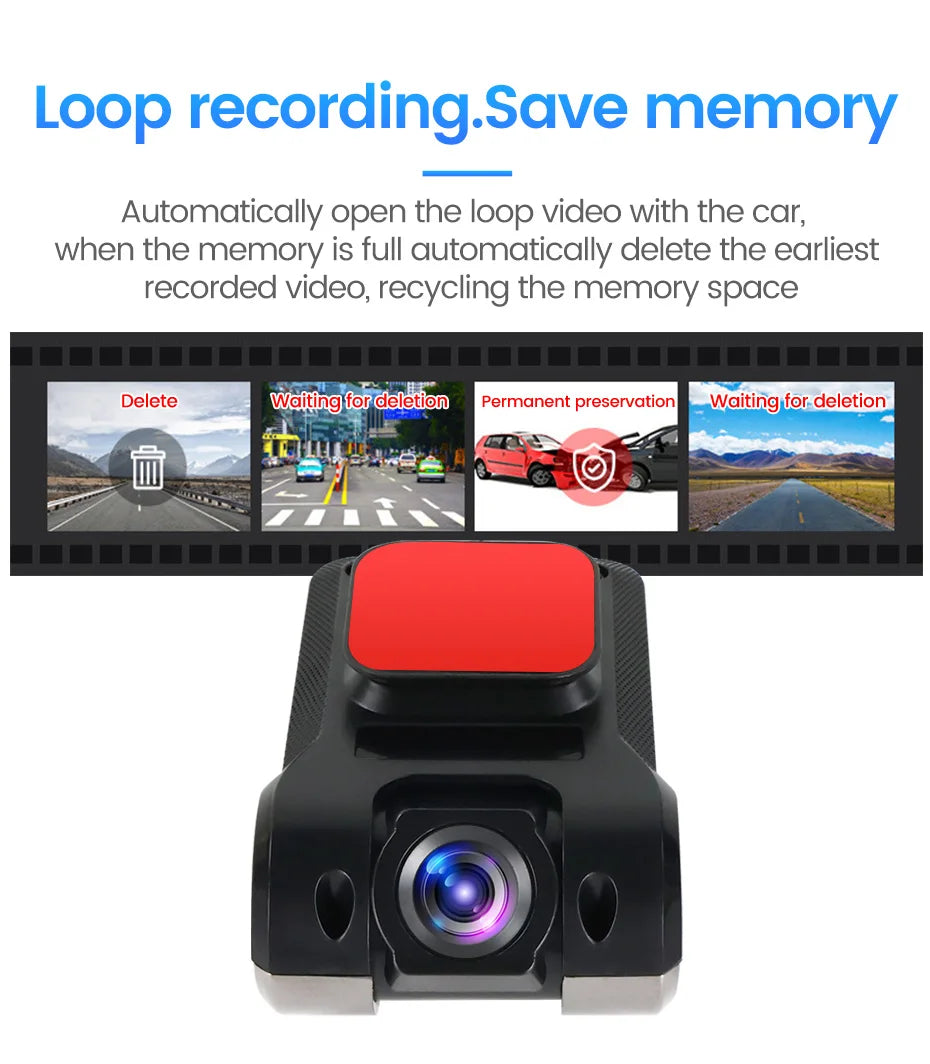 Android Car Radio Dash Cam USB HD 170 Degree Wide Angle Car Camera Recorder Front ADAS Dashcam Android DVR Auto Recorder