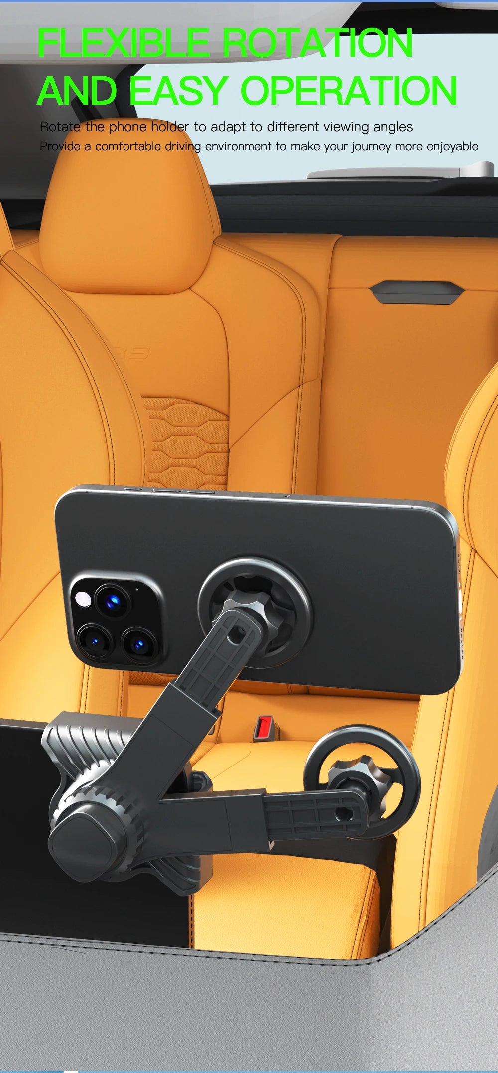 Car Mounted Display Screen Magnetic Mobile Phone Holder 360 Degree Freely Rotation Foldable Mount Usded for Car Electric Vehicle