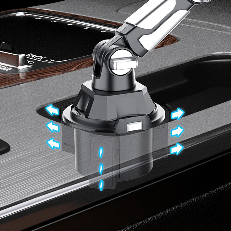 Upgraded Adjustable 360° Car Mount for Mobile Phones & Small Tablets, Convenient for All Vehicles