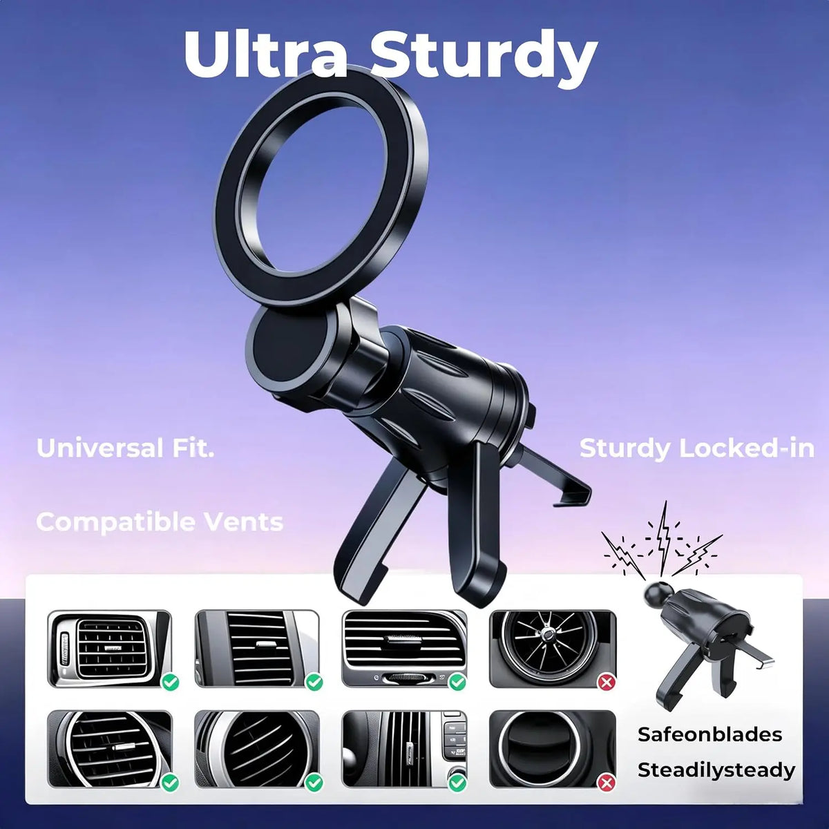 Car Phone Mount -Strong Magnetic Phone Holders for Your Car Magnet Cell Phones Holder Mounts Smartphone Accessories