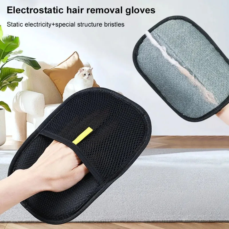 1/2/3/4/5pcs Pet Hair Remover Mitt Pet Hair Remover Gloves Deshedding Brush Glove for Dog Cat Rabbit with Long/Short/Curly Hair-3