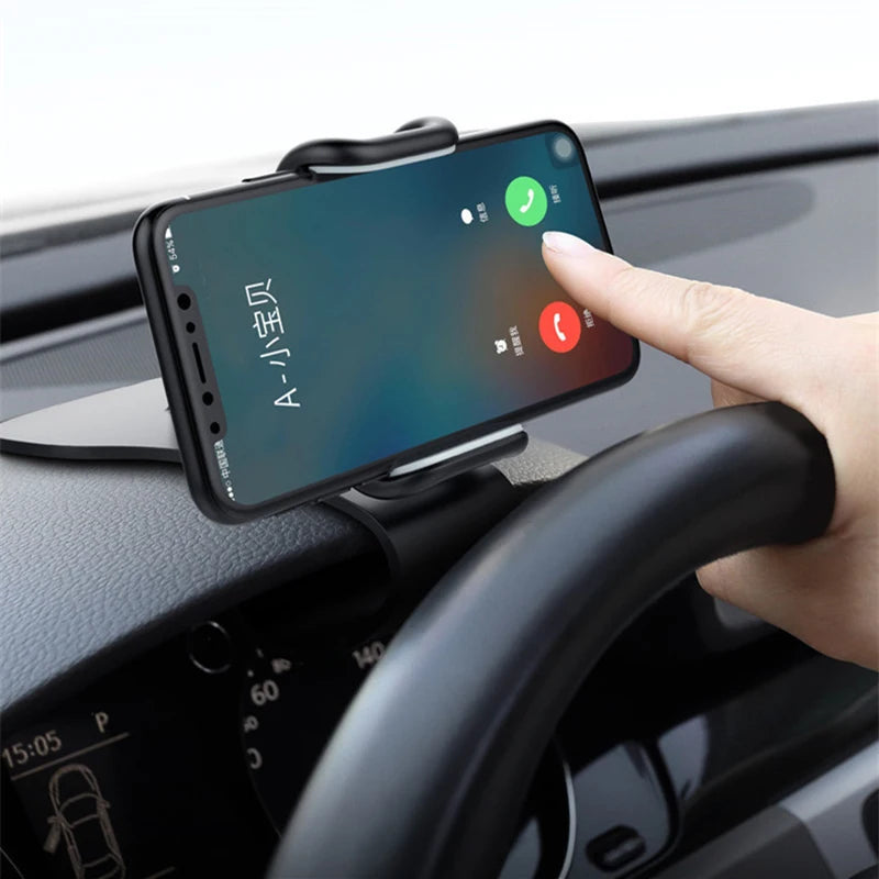 Car Phone Holder Stand Universal Dashboard Car Back-Clip Mount GPS Mobile Phone Support 360 Rotatable Car Bracket for Navigation