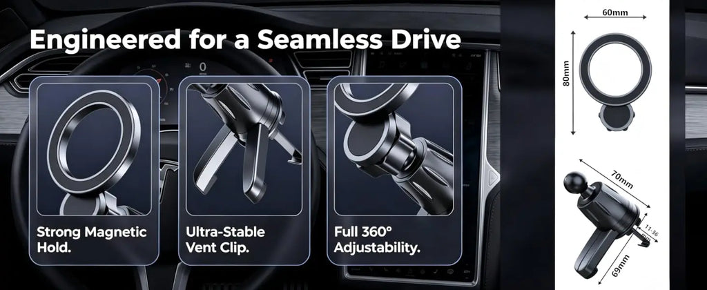 Car Phone Mount -Strong Magnetic Phone Holders for Your Car Magnet Cell Phones Holder Mounts Smartphone Accessories