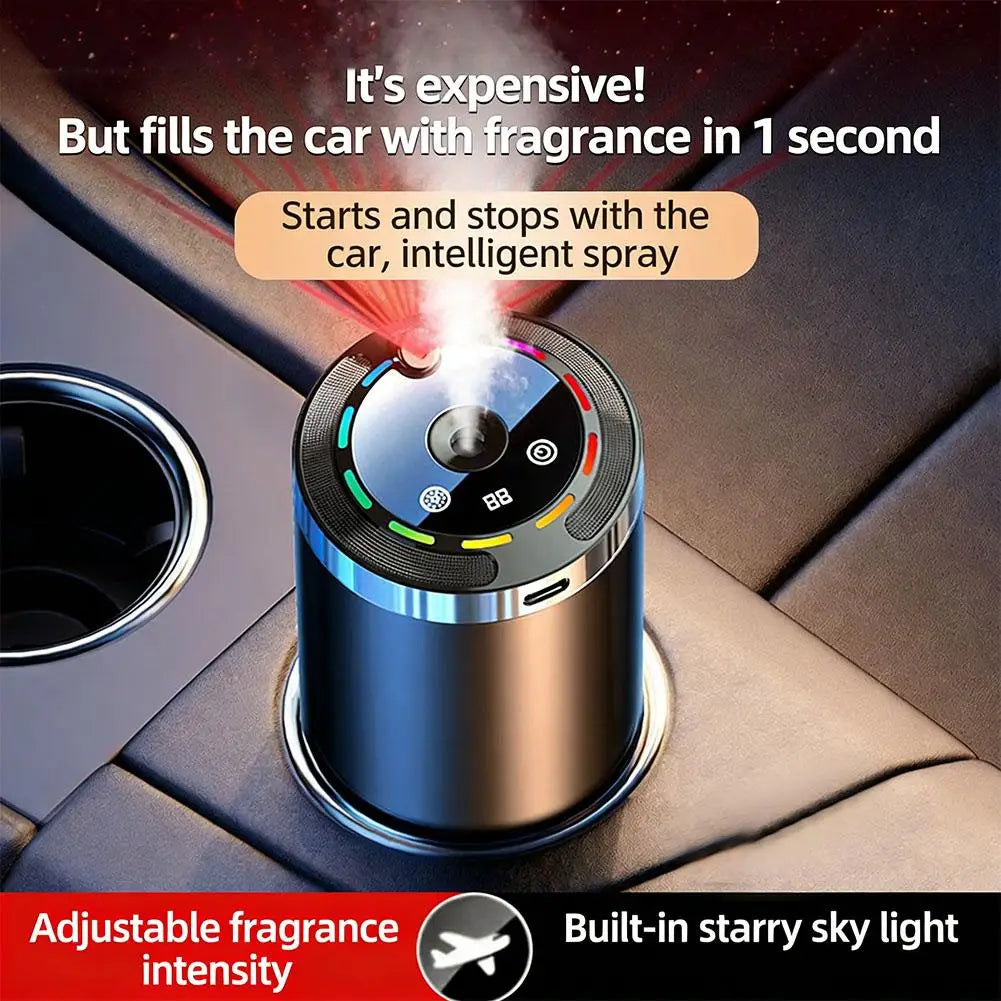 Car Electric Air Diffuser Aroma Car Air Freshener Car Aromatherapy Replacement Smell Auto Scent Starry Sky Ceiling Ambient Light