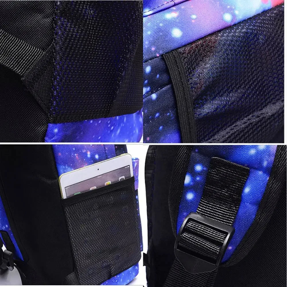 Toca Life World Backpack 3pcs Set Cute Girls Cartoon School Bags Travel Bag Toca Boca Print Bookbag Kids Anime Rucksack Mochila
