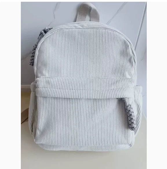 Custom Kids Backpack With Name, Personalized Backpacks Gift, Toddler Book Bag, Corduroy Backpack for Kids, Back to School Gifts
