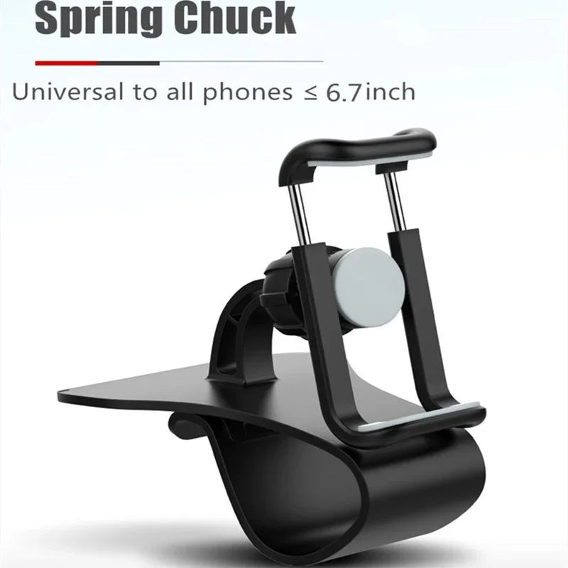 Car Phone Holder Stand Universal Dashboard Car Back-Clip Mount GPS Mobile Phone Support 360 Rotatable Car Bracket for Navigation
