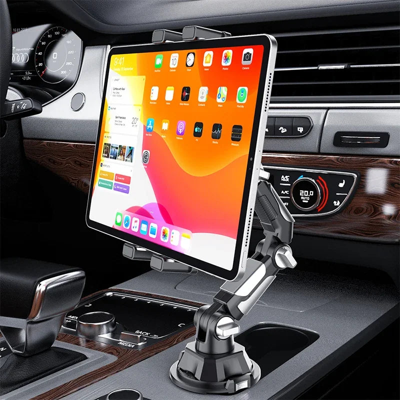 Upgraded Adjustable 360° Car Mount for Mobile Phones & Small Tablets, Convenient for All Vehicles