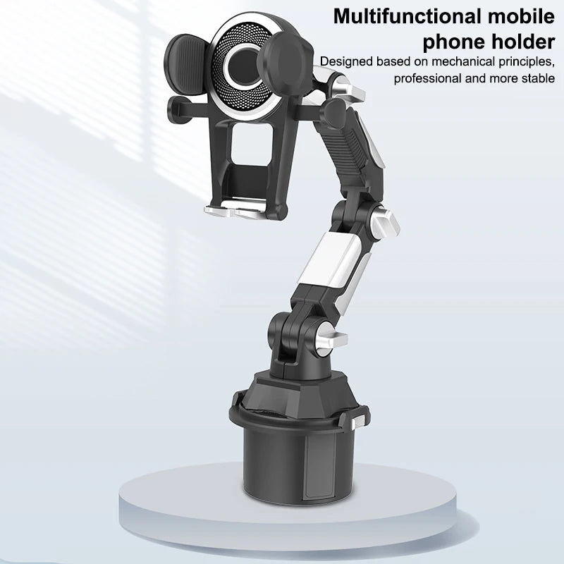 Upgraded Adjustable 360° Car Mount for Mobile Phones & Small Tablets, Convenient for All Vehicles