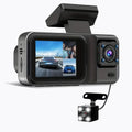 Dash Cam W/ IR Night Vision Loop Recording & 2' IPS Screen 1080P 3 Camera, DVR Recorder, Video Recorder, Vehicle DVR