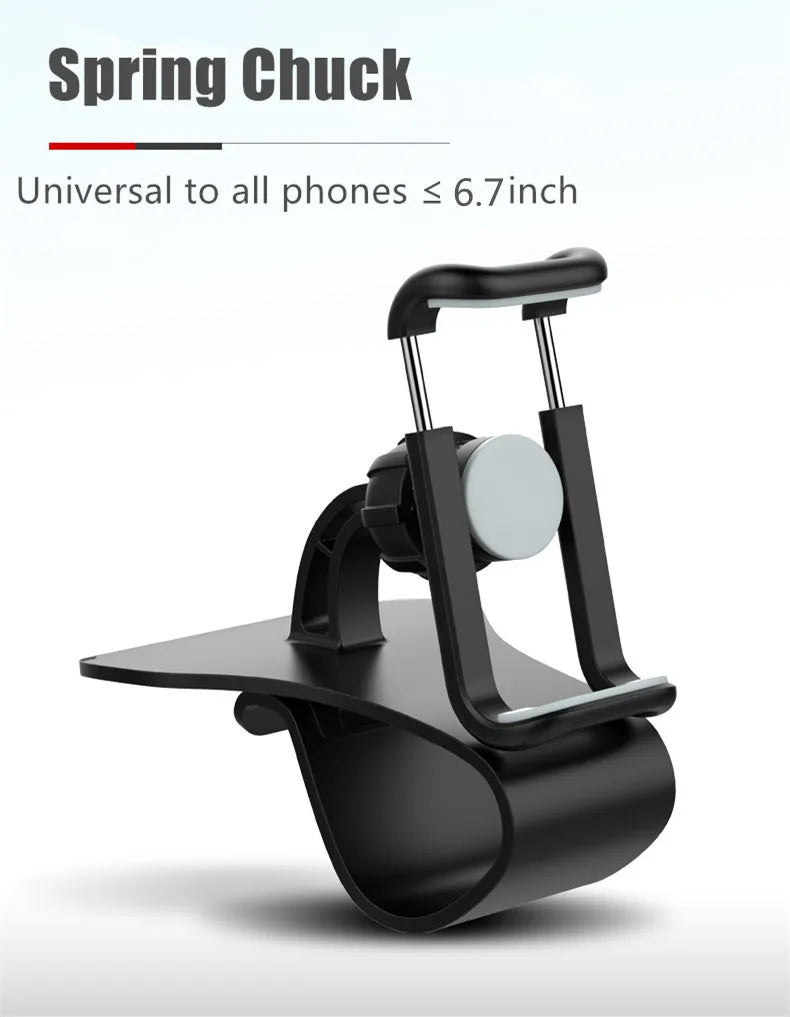 Car Phone Holder Stand Universal Dashboard Car Back-Clip Mount GPS Mobile Phone Support 360 Rotatable Car Bracket for Navigation