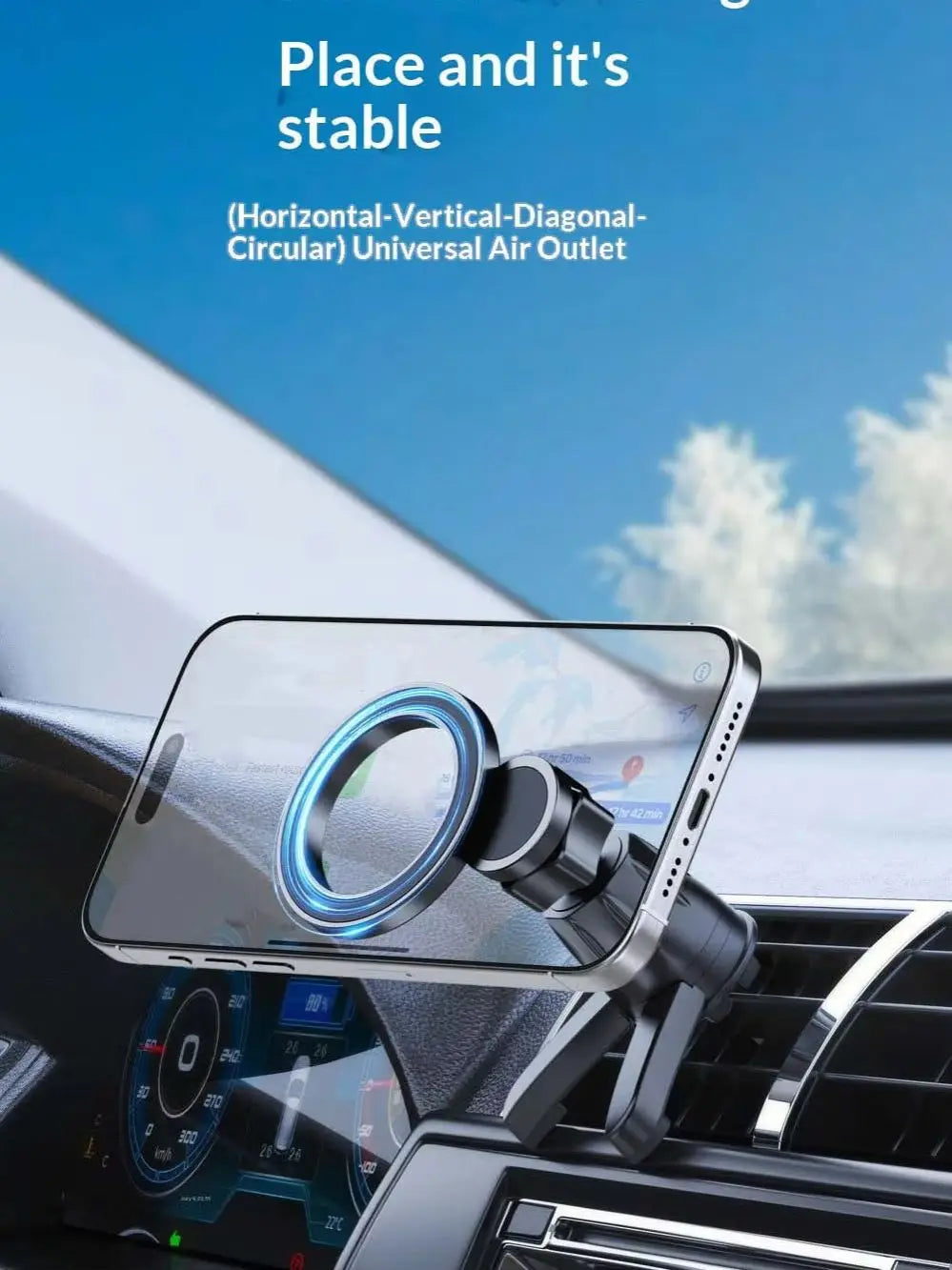 Car Phone Mount -Strong Magnetic Phone Holders for Your Car Magnet Cell Phones Holder Mounts Smartphone Accessories