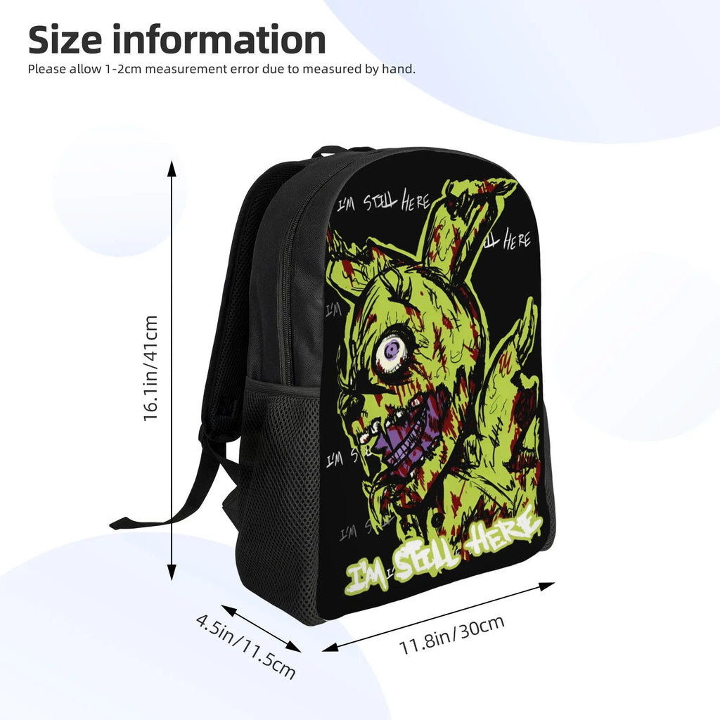 Custom 3D FNAFS Game Backpacks for Girls Boys Thriller Movie School College Travel Bags Women Men Bookbag Fits 15 Inch Laptop