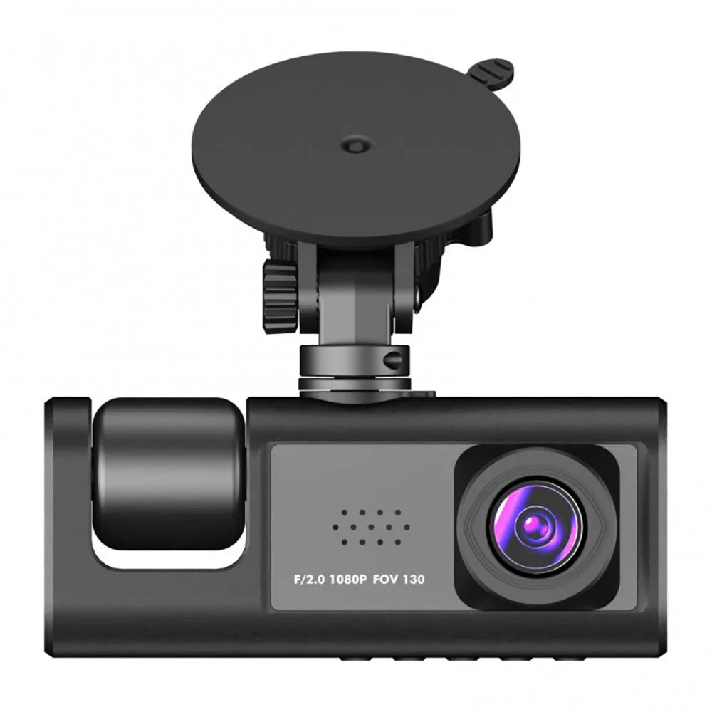 2.0Inch Car DVR Dash Cam HD Dash Camera Three Way Lens Video Recorder 1080P Black Box Cycle Recording Dashcam Camcorder