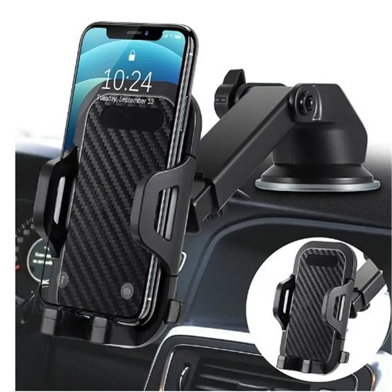 Universal Car Phone Mount with 360° Rotation for Easy Access to GPS and Calls
