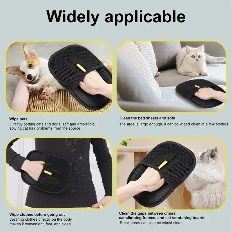 1/2/3/4/5pcs Pet Hair Remover Mitt Pet Hair Remover Gloves Deshedding Brush Glove for Dog Cat Rabbit with Long/Short/Curly Hair-4