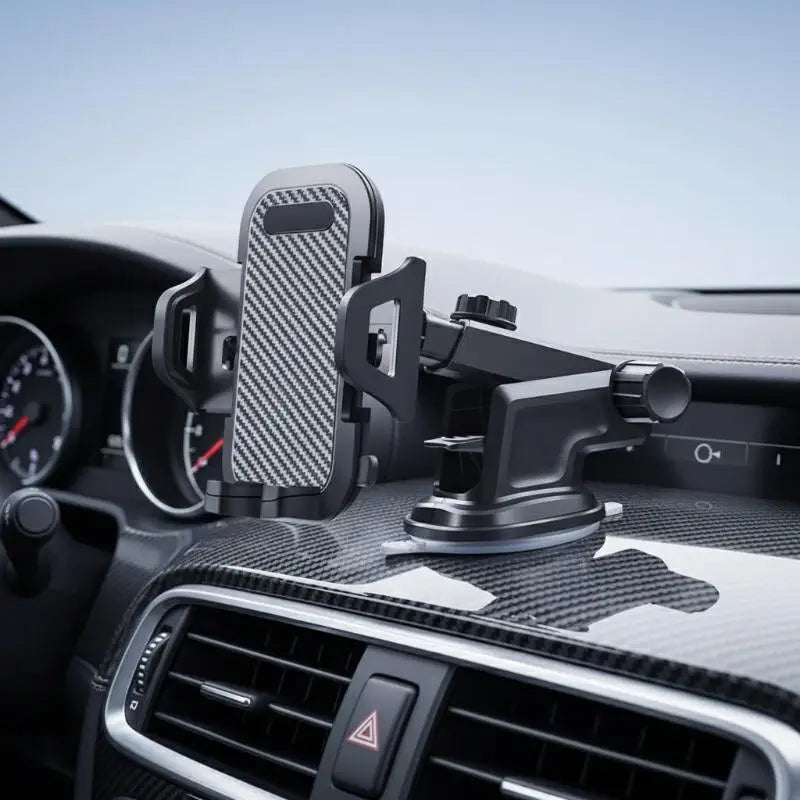 Universal Car Phone Mount with 360° Rotation for Easy Access to GPS and Calls