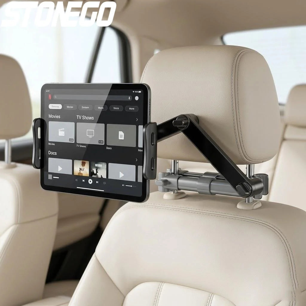 Car Rear Headrest Mount Holder Universal Mobile Phone Stand Support Navigation Frame Anti-shake Bracket