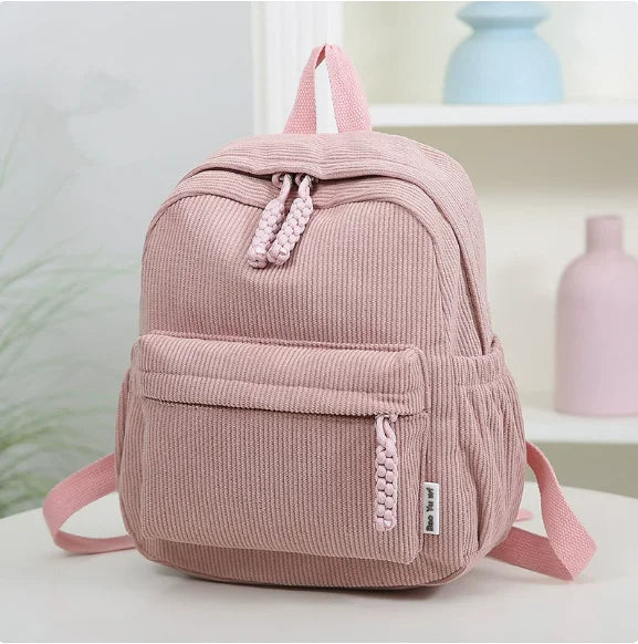 Custom Kids Backpack With Name, Personalized Backpacks Gift, Toddler Book Bag, Corduroy Backpack for Kids, Back to School Gifts