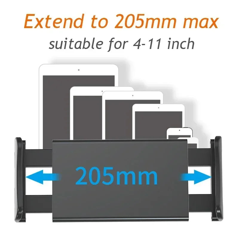 Car Rear Headrest Mount Holder Universal Mobile Phone Stand Support Navigation Frame Anti-shake Bracket