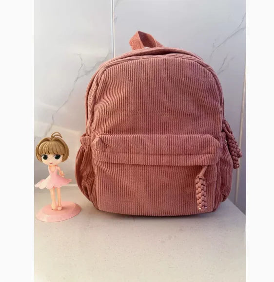 Custom Kids Backpack With Name, Personalized Backpacks Gift, Toddler Book Bag, Corduroy Backpack for Kids, Back to School Gifts