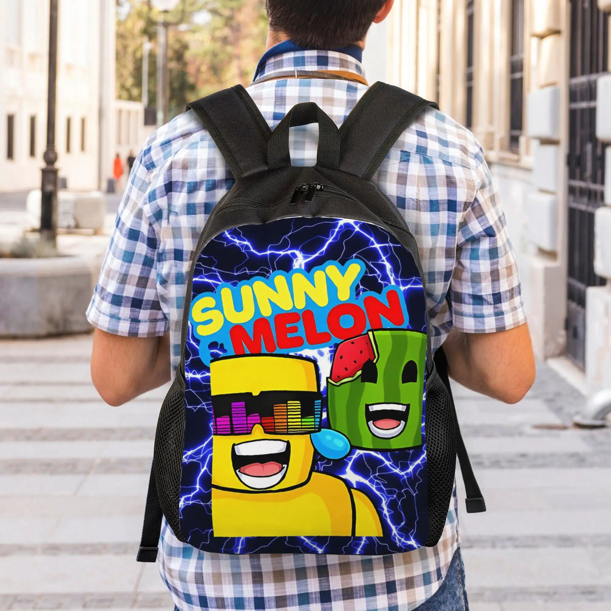 Sunny and Melon Backpack  Trekking Backpacks Women Men Colorful Durable School Bags Stylish Rucksack