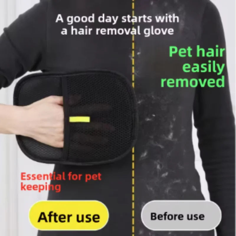 Reusable Pet Hair Removal Gloves Double Sided Beauty Gloves for Sofa Carpet Home Pet Fur Hair Removal Tool Pet Supplies-2