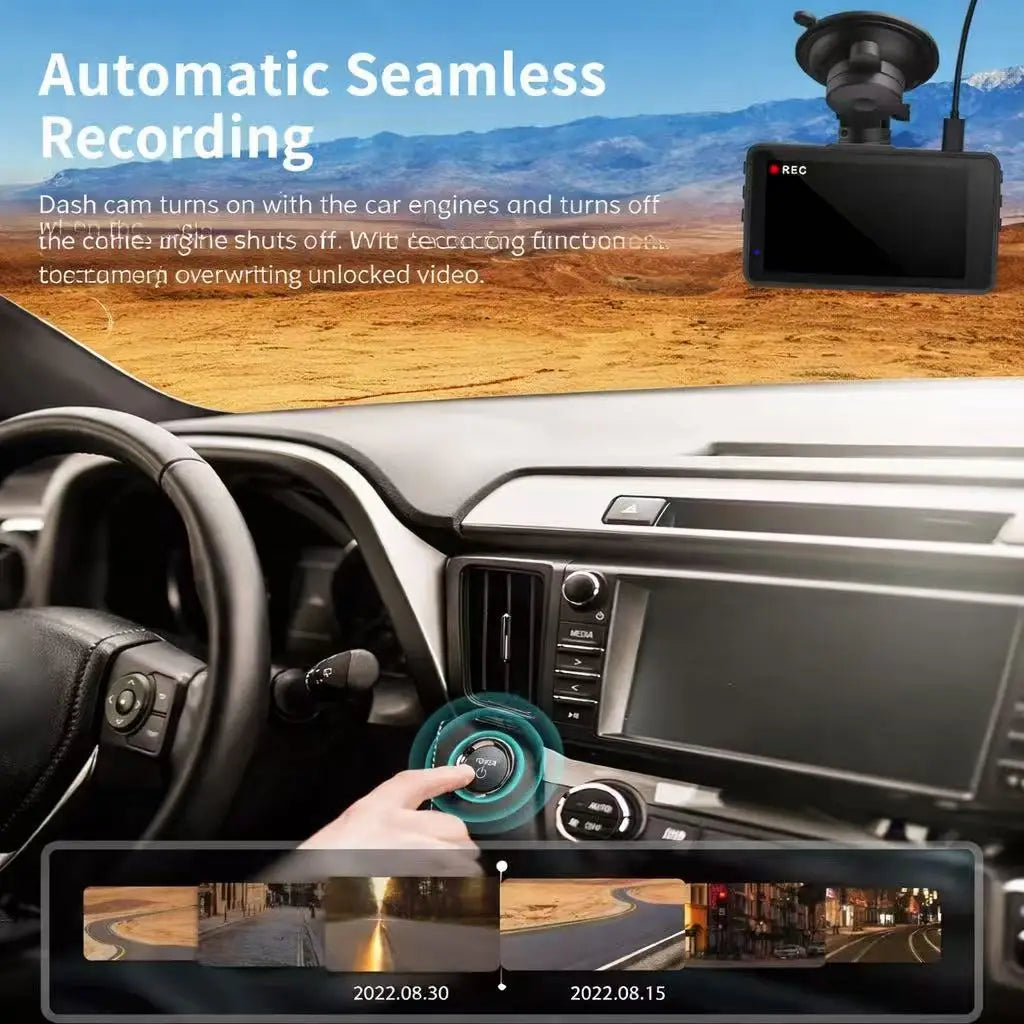 Dual Car Dash Camera TSS-S10, Full HD, 170 Degree Wide Angle, 2" LCD Display, G-Sensor, Motion Detection, Night Vision, Memory C