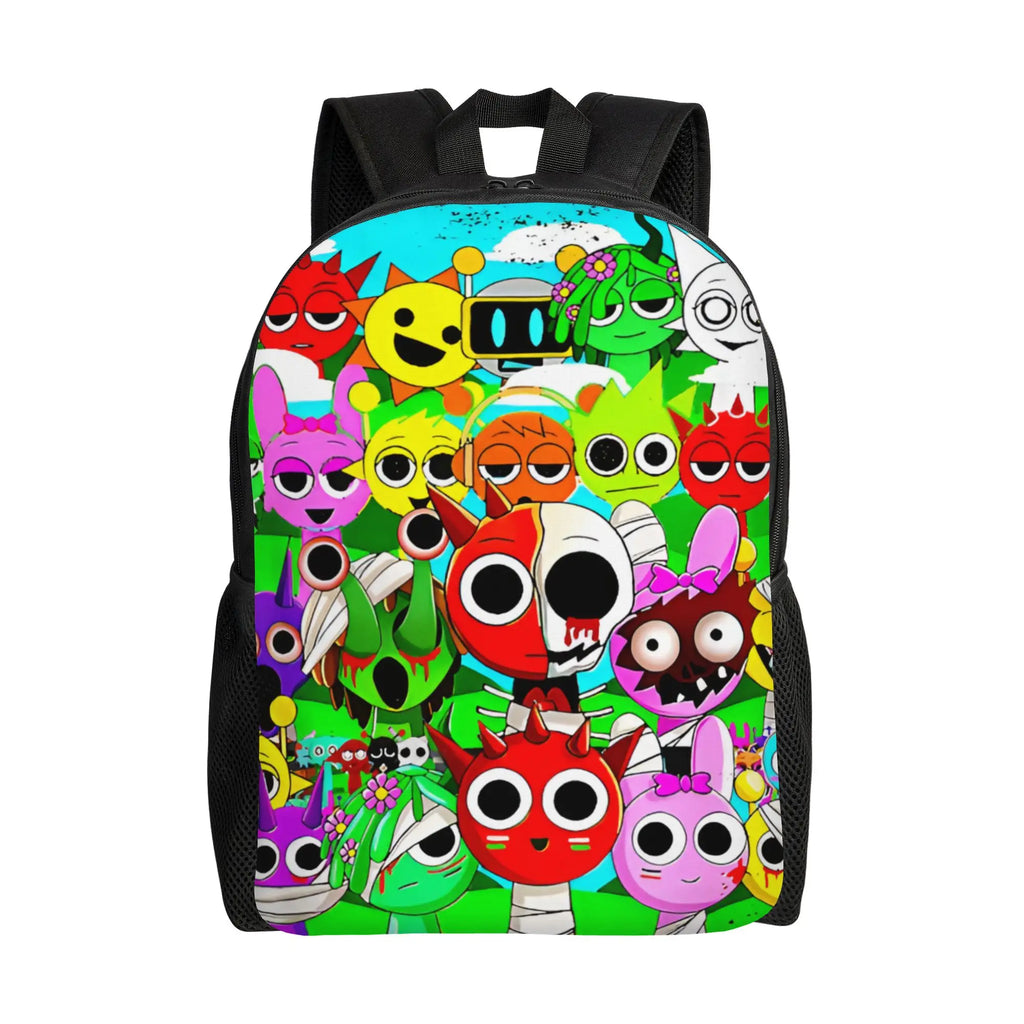 Custom S-Sprunkies Game Cute Cartoon Backpacks for Men Women College School Students Bookbag Fits 15 Inch Laptop Classic  Bags