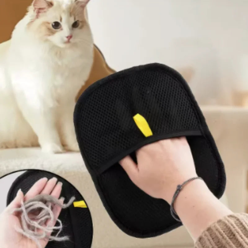 Reusable Pet Hair Removal Gloves Double Sided Beauty Gloves for Sofa Carpet Home Pet Fur Hair Removal Tool Pet Supplies-3