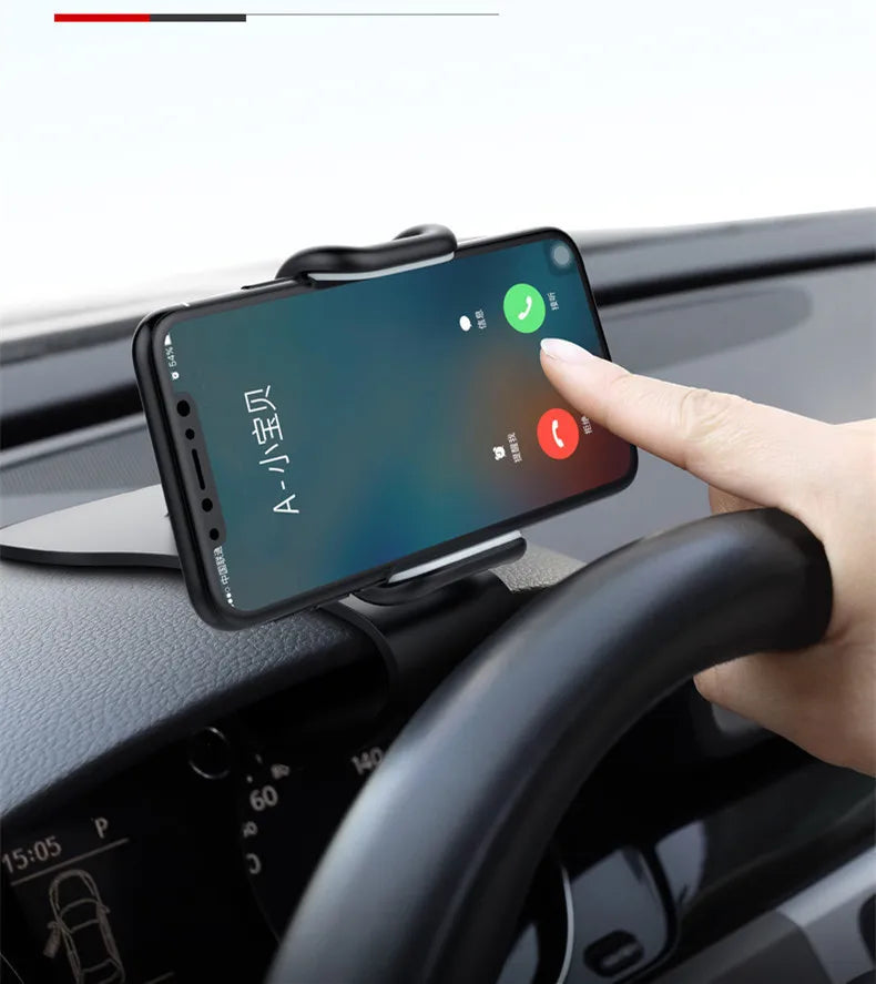 Car Phone Holder Stand Universal Dashboard Car Back-Clip Mount GPS Mobile Phone Support 360 Rotatable Car Bracket for Navigation