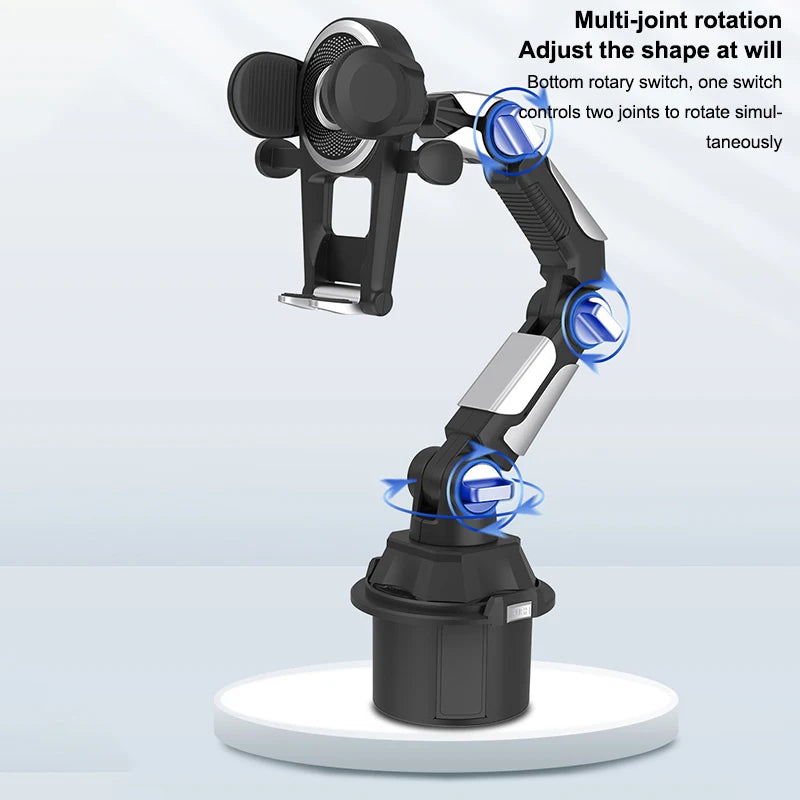 Upgraded Adjustable 360° Car Mount for Mobile Phones & Small Tablets, Convenient for All Vehicles
