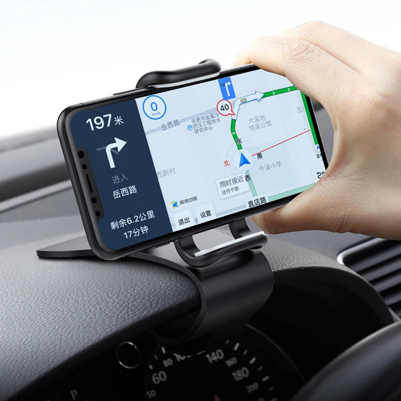 Car Phone Holder Stand Universal Dashboard Car Back-Clip Mount GPS Mobile Phone Support 360 Rotatable Car Bracket for Navigation