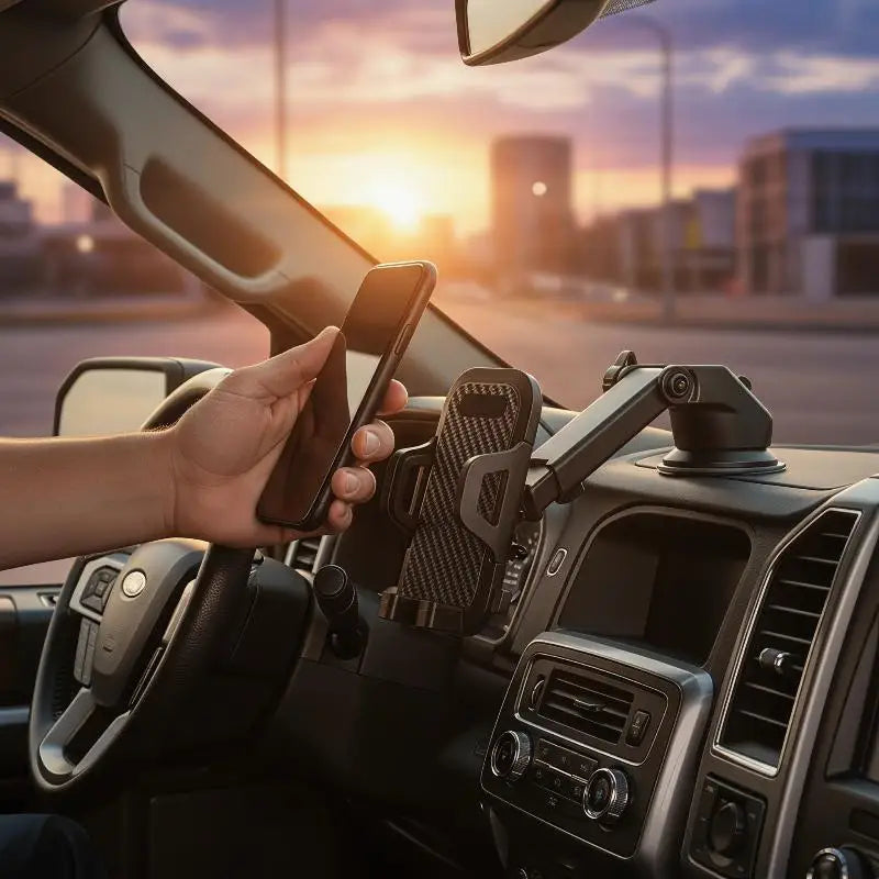 Universal Car Phone Mount with 360° Rotation for Easy Access to GPS and Calls
