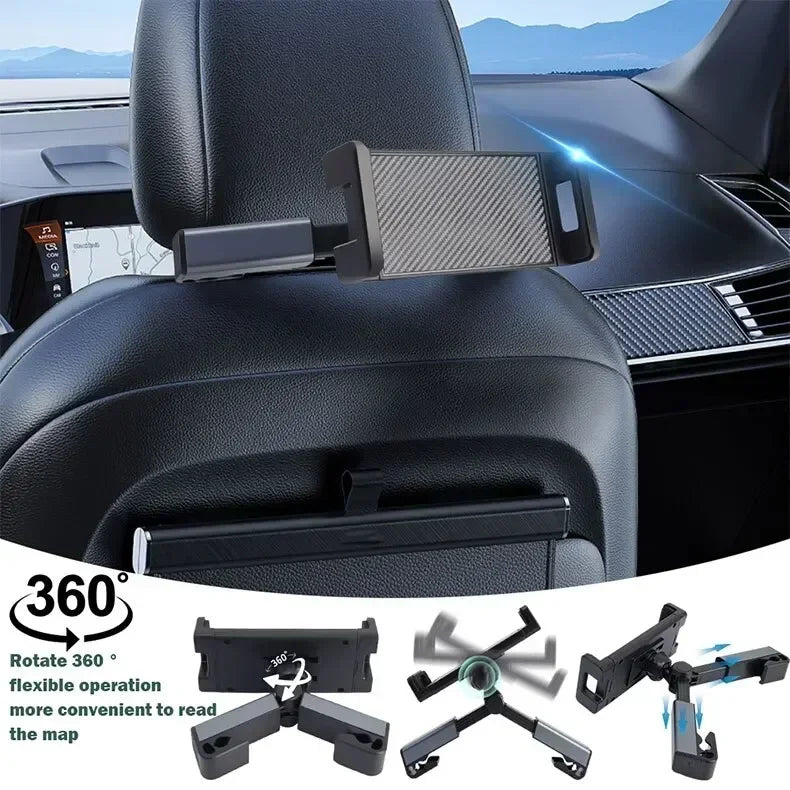 Car Mount Universal Car Headrest Mount Holder Compatible Road Trip Essentials For 4.5-6 Inch Phones and 7-10.5 Inch Tablets