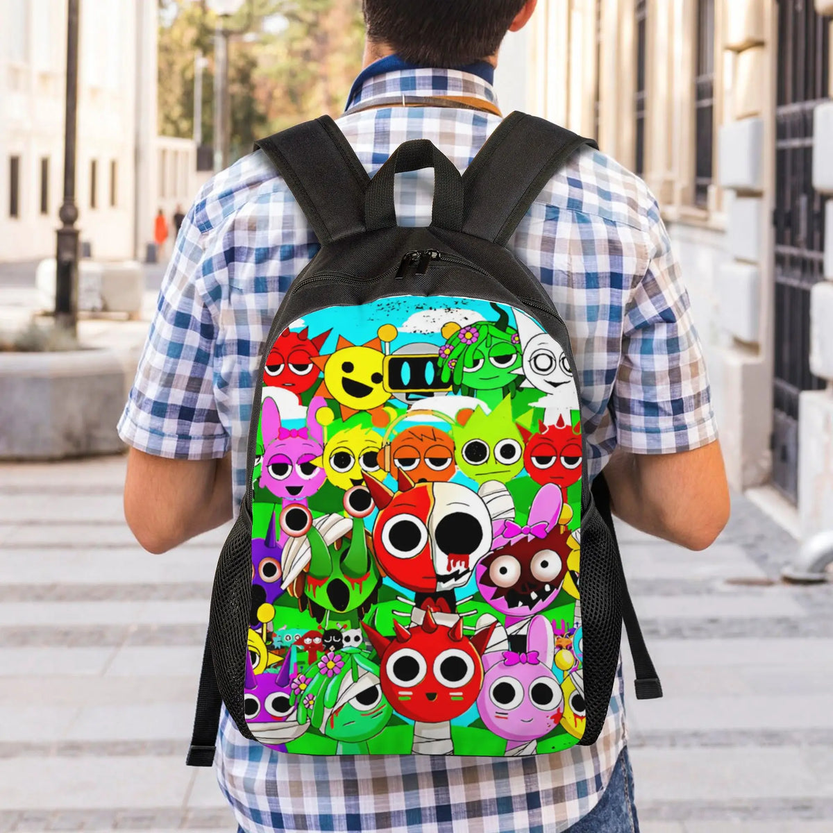 Custom S-Sprunkies Game Cute Cartoon Backpacks for Men Women College School Students Bookbag Fits 15 Inch Laptop Classic  Bags