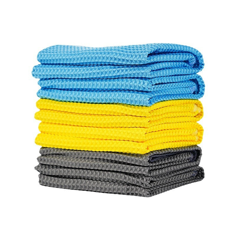 Fiber Waffle Cleaning Towel for Glass Car and Kitchen