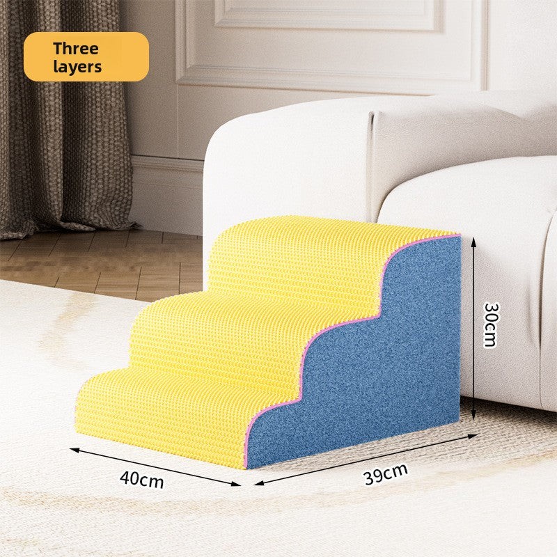 Pet Stairs for Small Dogs and Cats Non-slip Removable Washable Multi-layer Pet Ladder for Bed Sofa