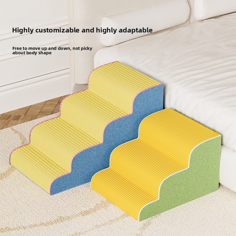 Pet Stairs for Small Dogs and Cats Non-slip Removable Washable Multi-layer Pet Ladder for Bed Sofa