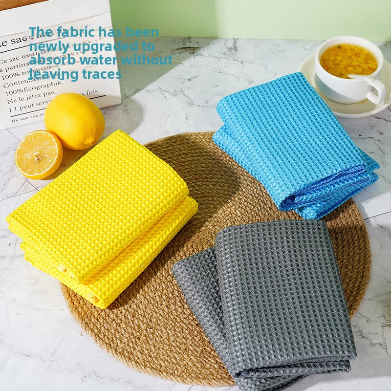 Fiber Waffle Cleaning Towel for Glass Car and Kitchen