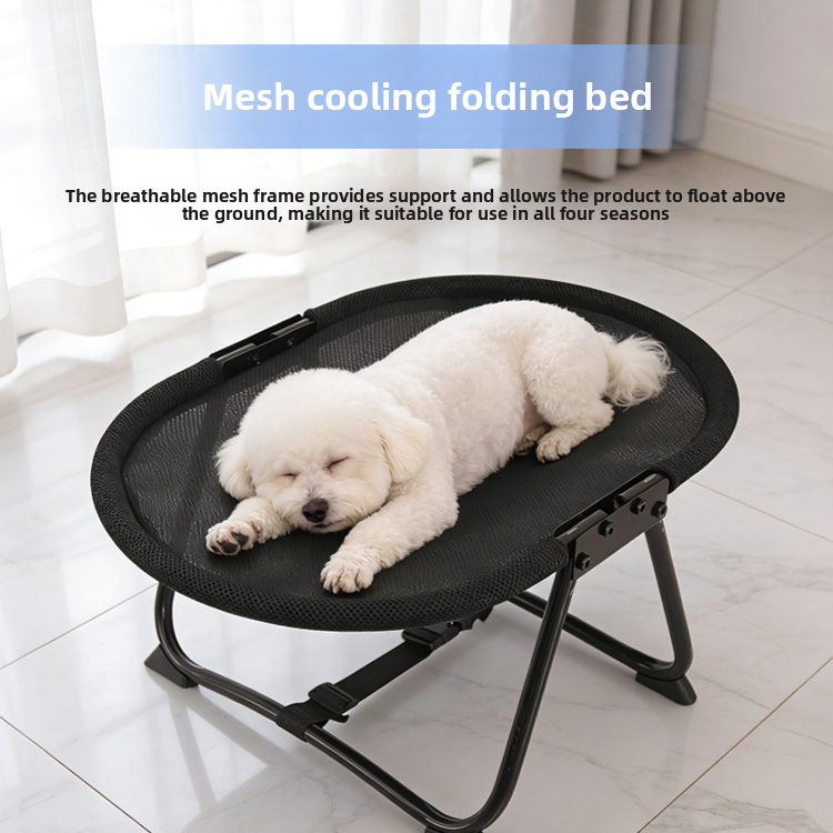 Off-the-Ground Breathable Folding Pet Bed for Small Dogs Cats