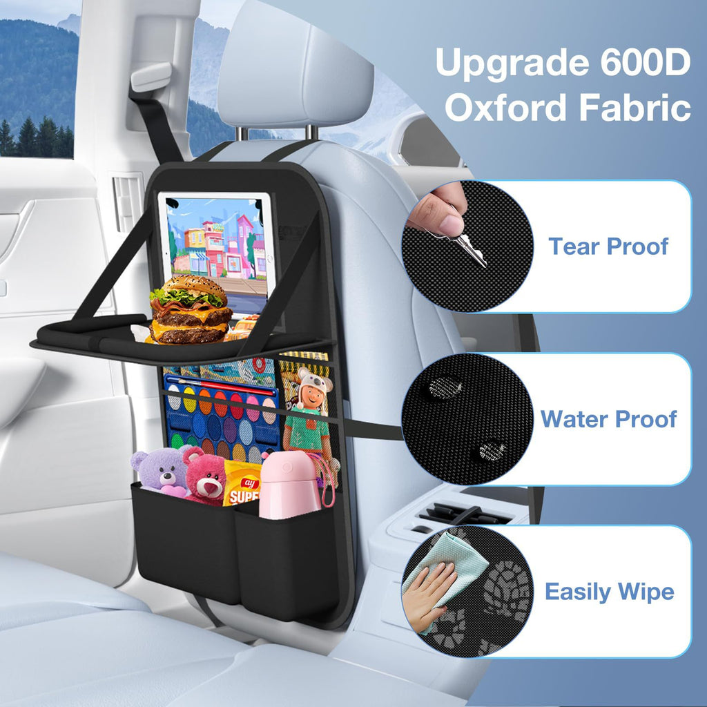 Multifunctional Car Rear Seat Organizer with Trash Can and Cup Holder
