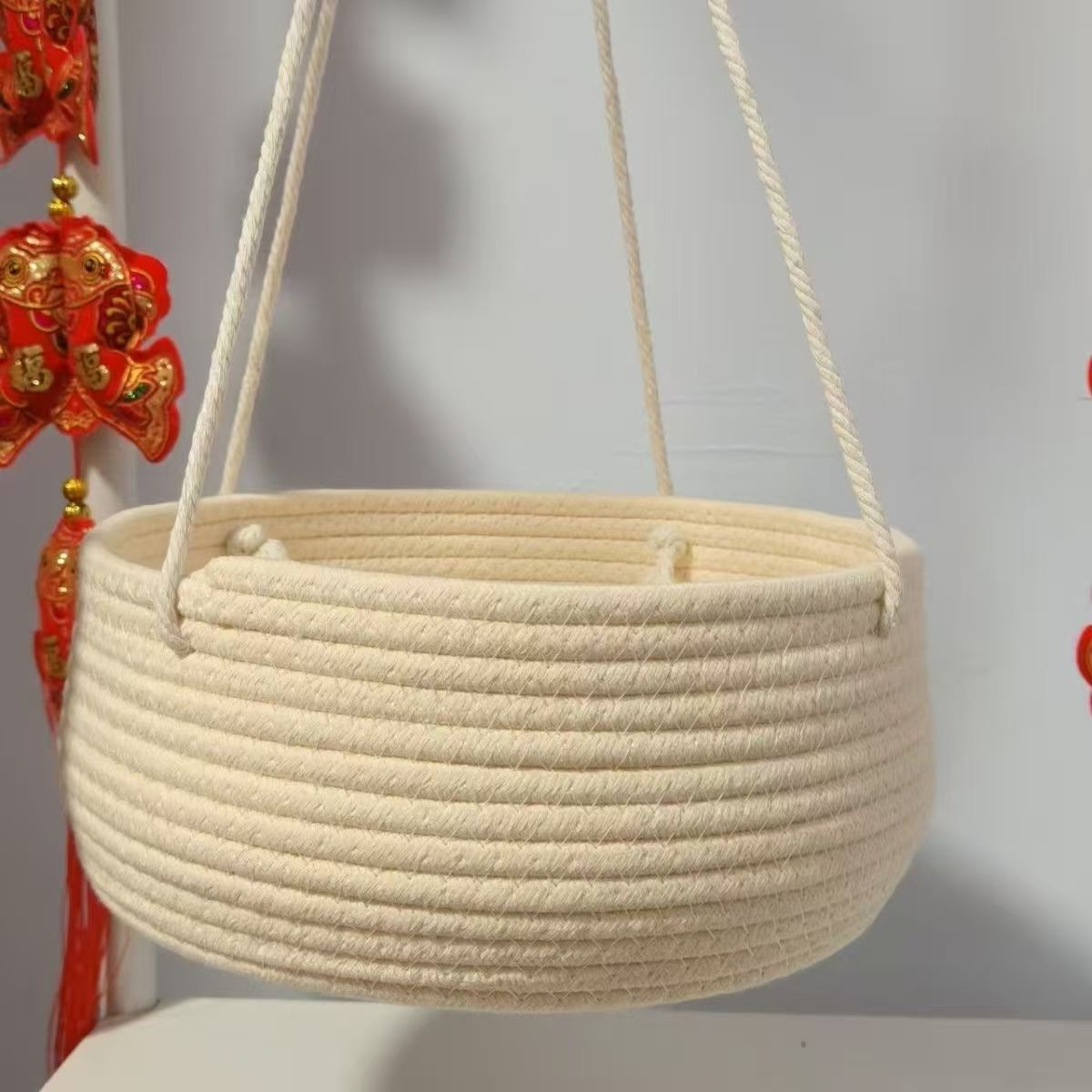Pure hand woven cat balcony hammock nest hanging swing