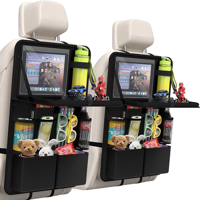 Multifunctional Car Rear Seat Organizer with Trash Can and Cup Holder