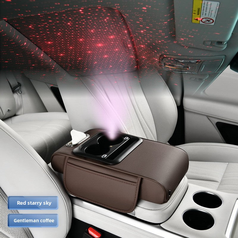 Multifunctional Car Armrest Storage Organizer with Charging